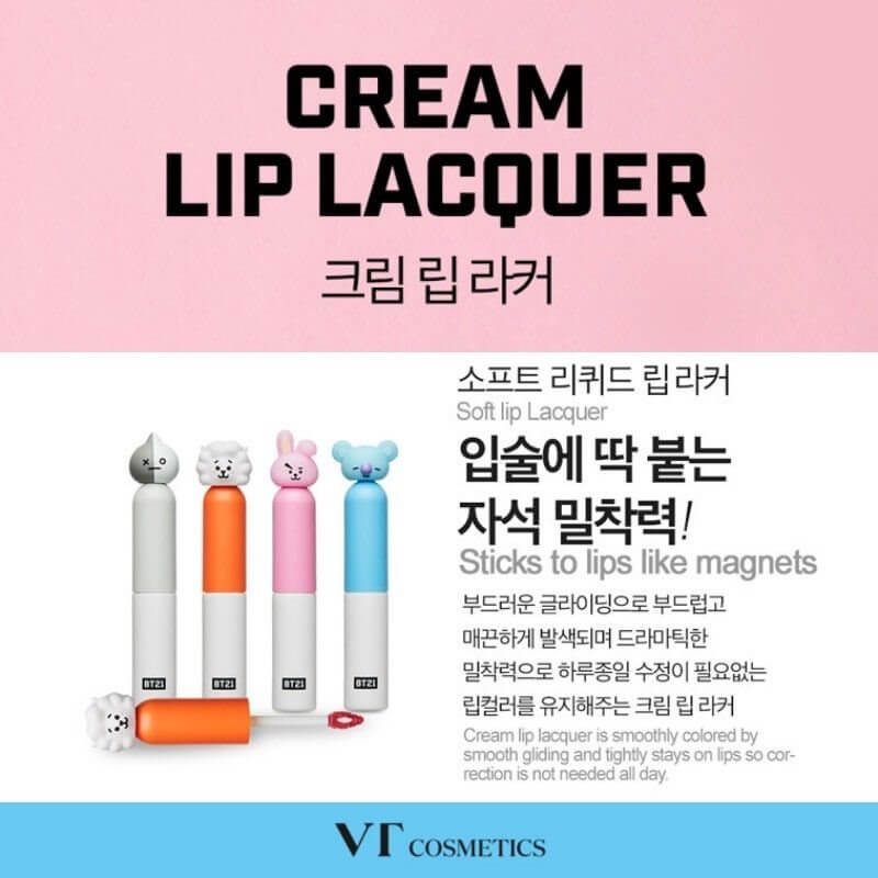 VT Cosmetics ,VT BT21 CREAM LIP LACQUER 02 VANILLA PINK , VT BT21 ,vt cosmetics รีวิว ,vt cosmetics bt21 ,vt cosmetics ราคา ,vt cosmetics คือ, vt cosmetics thailand ,vt cosmetics bts ,vt cosmetics ซื้อที่ไหน