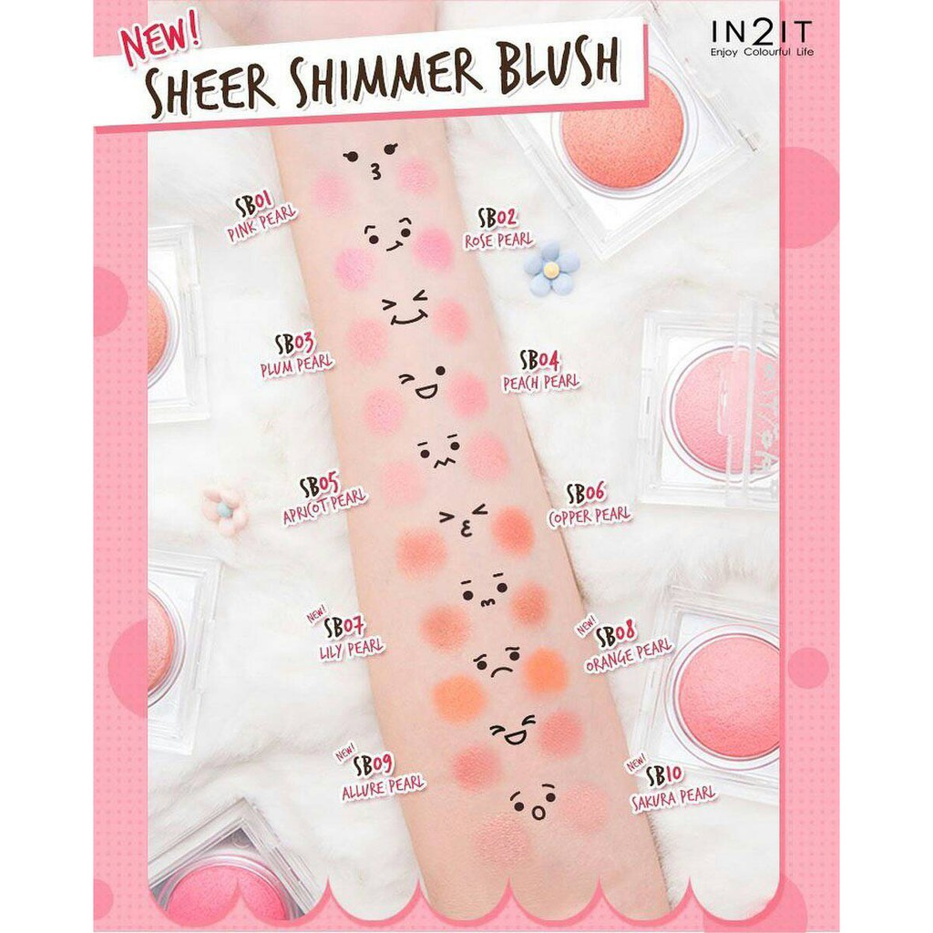 IN2IT, IN2IT Sheer Shimmer Blush, IN2IT Sheer Shimmer Blush รีวิว, IN2IT Sheer Shimmer Blush ราคา, IN2IT Sheer Shimmer Blush pantip, IN2IT Sheer Shimmer Blush 4 g., IN2IT Sheer Shimmer Blush 4 g. #Sakura Pearl 