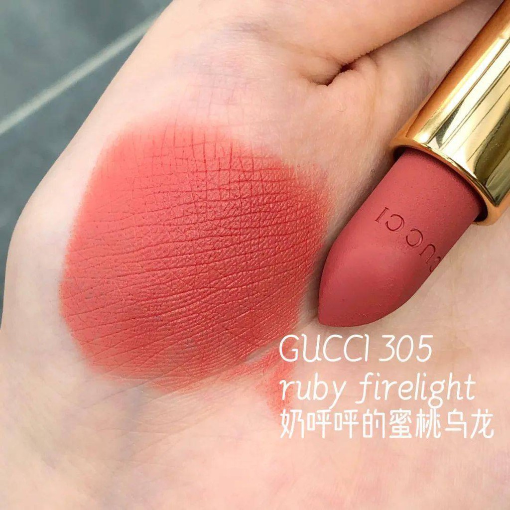 GUCCI Lip Color Rouge A Levres,GUCCI Lip Color Rouge A Levres 305 Ruby Firelight,gucci ลิป,gucci ลิป 200,ลิป gucci สีไหนสวย,GUCCI Lip Color Rouge A Levres 200 Blaze Of Noon,gucci ลิป ราคา,